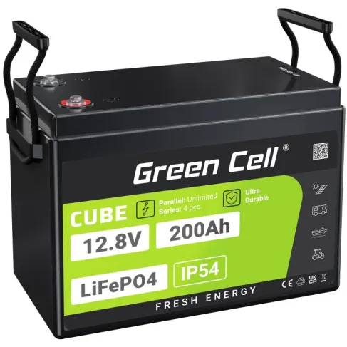 GREEN CELL LFPGC12V200AH 195x350x250 0V 0Ah 0A